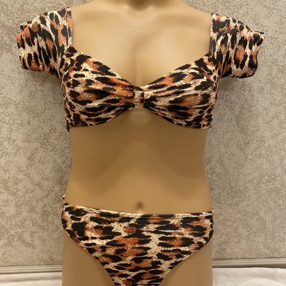 SHEIN Other - SHEIN Leopard Print Bikini - Brown and Black